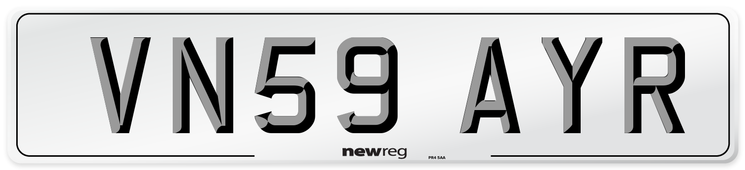 VN59 AYR Number Plate from New Reg